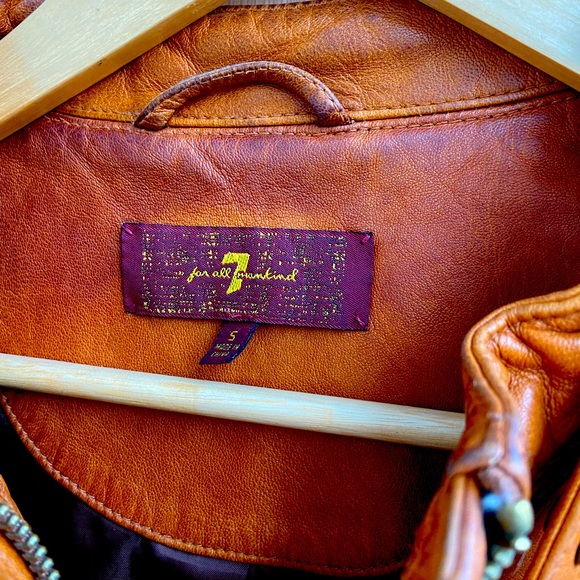 7 For All Mankind Leather Jacket S - Picture 5 of 6